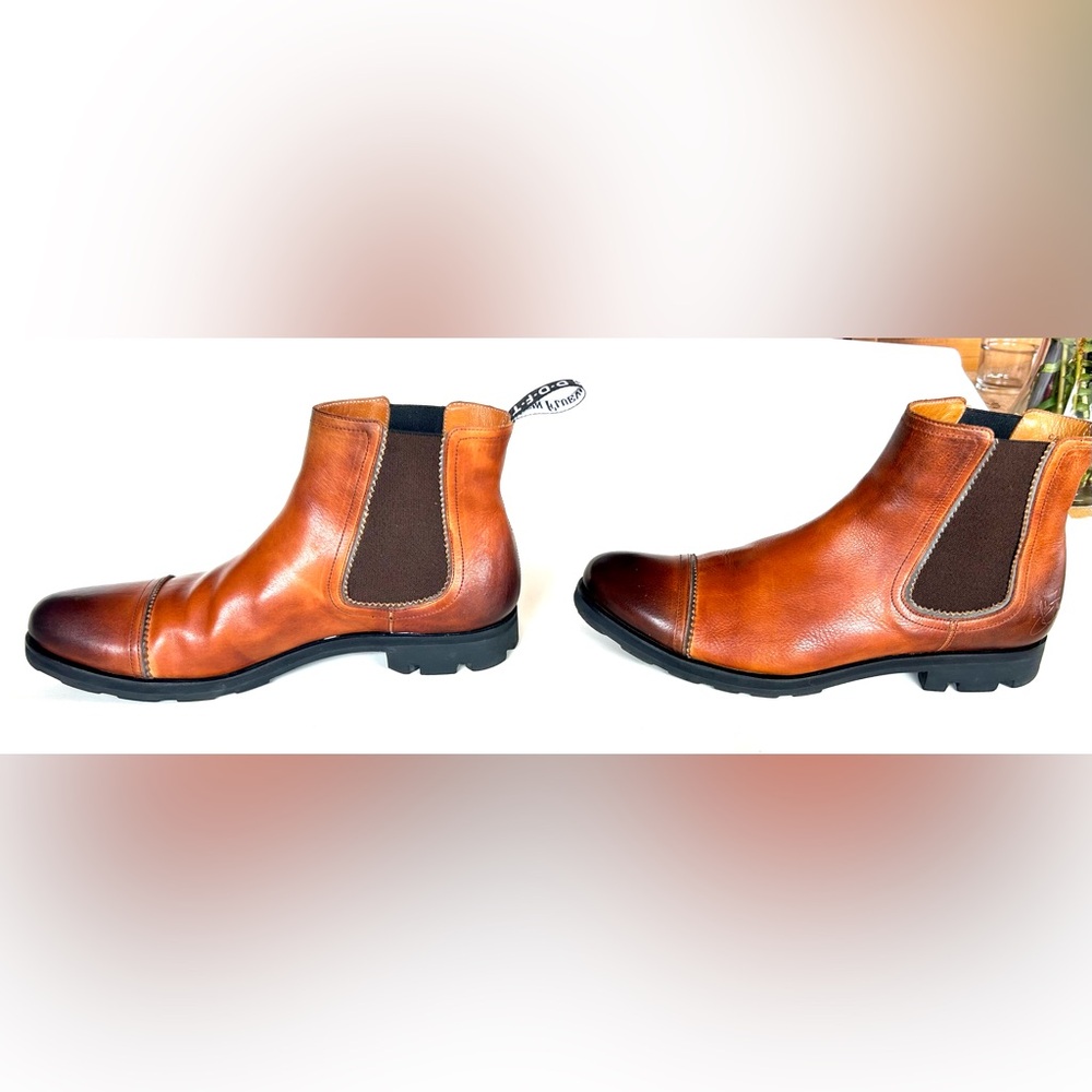John Fluevog Brown Leather Chelsea Boots “Nathan”